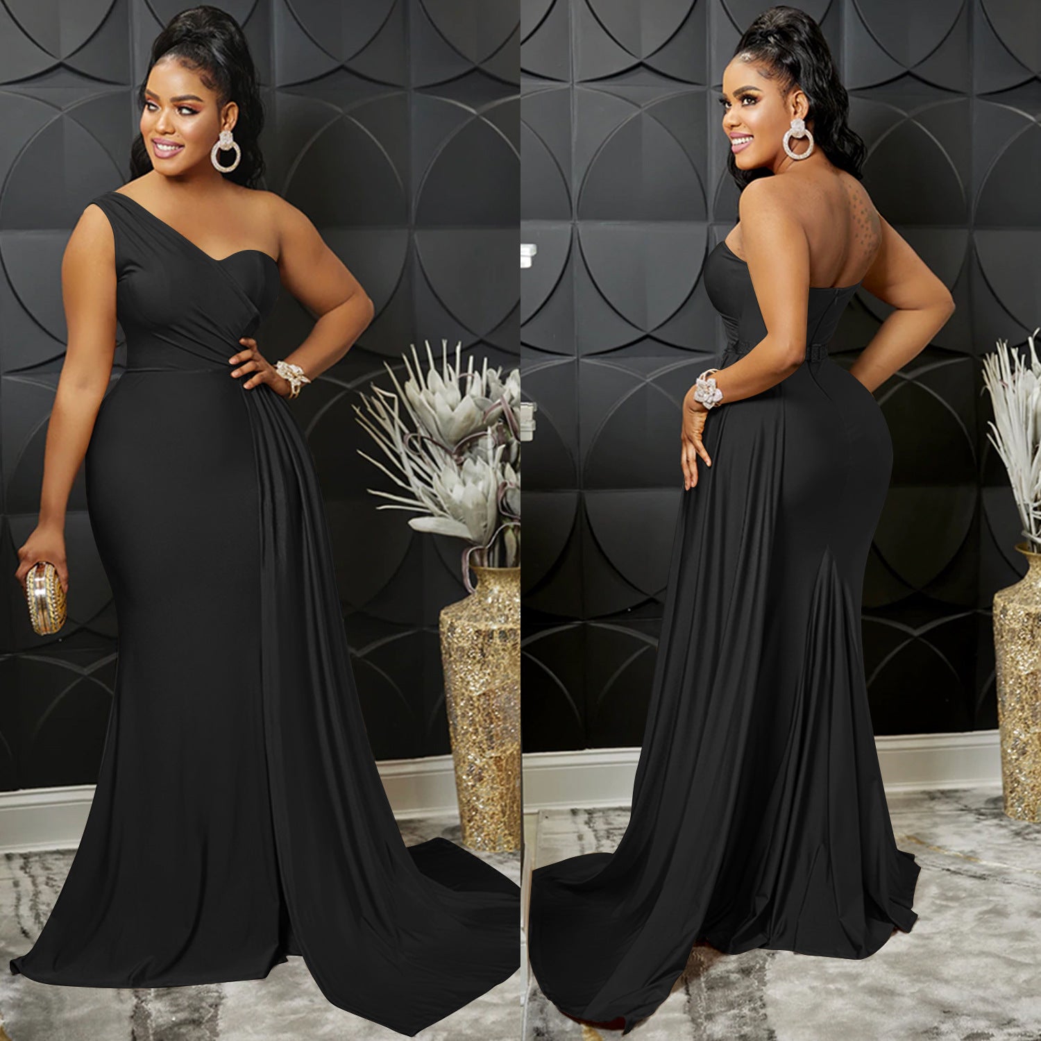 Liliana One-Shoulder Gown — Oli Amore
