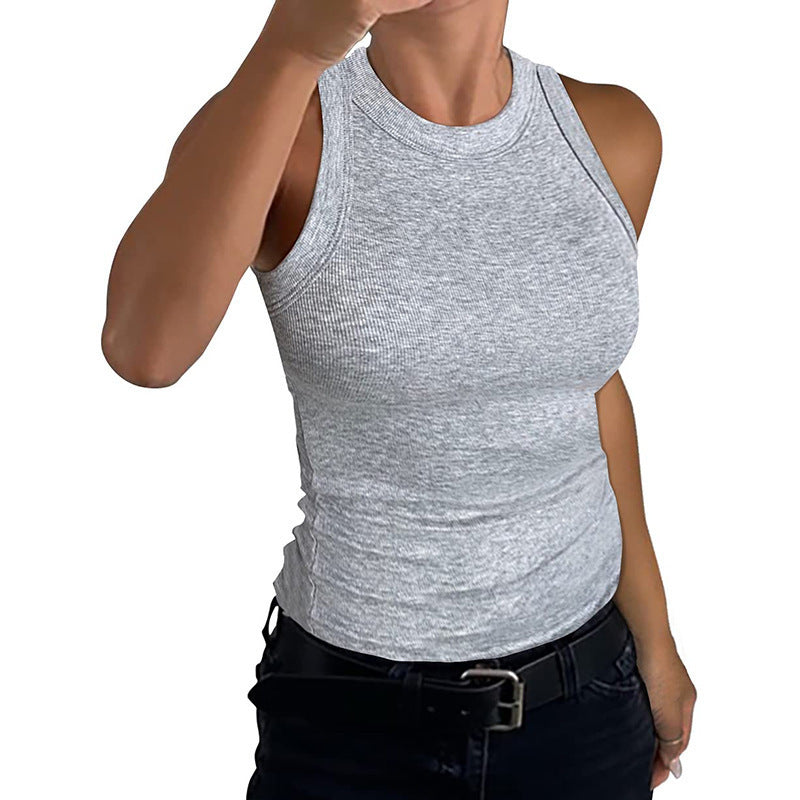 Lia Ribbed Scoop Tank
