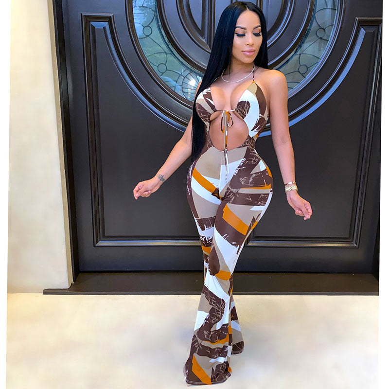 Candida Halter Neck Wide Leg Jumpsuit