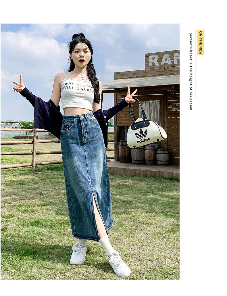 Donata Denim Midi Skirt