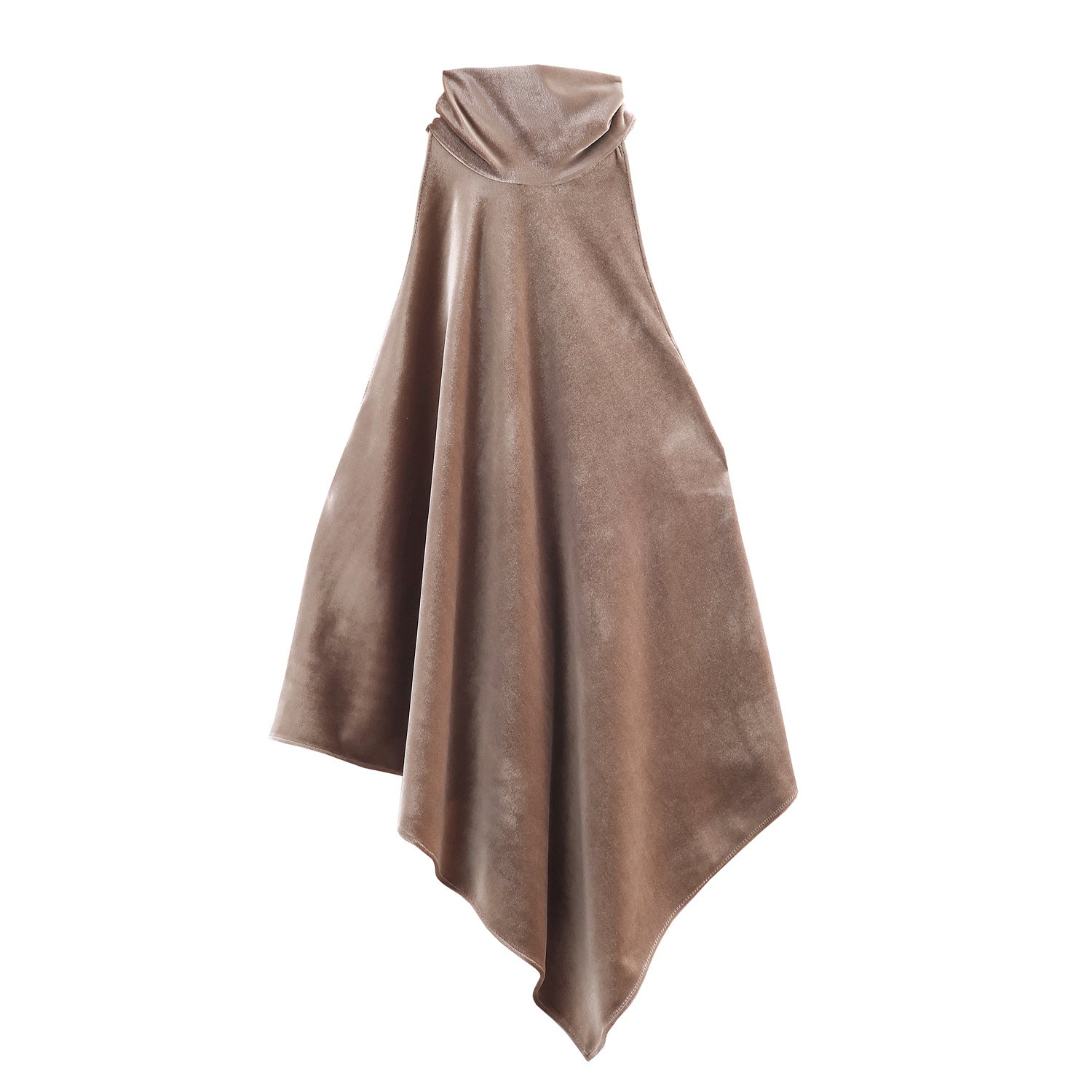 Mirtilla Satin Cowl Halter-Neck Top