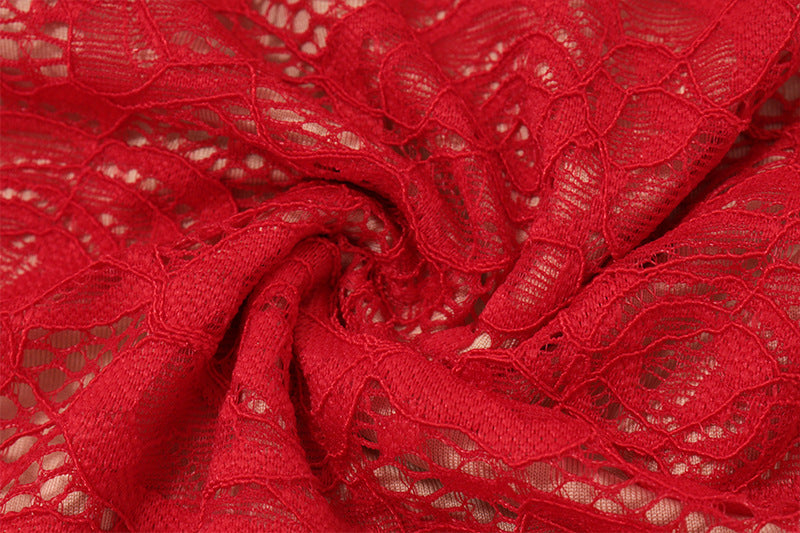 Daria Red Lace Slip Maxi Dress — Oli Amore