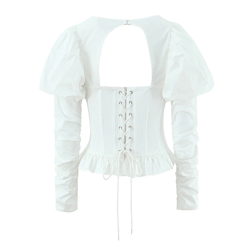 Iride corset peplum top