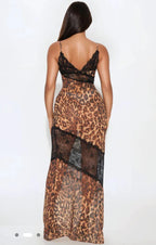 Livia Leopard Halter Maxi Dress — Oli Amore