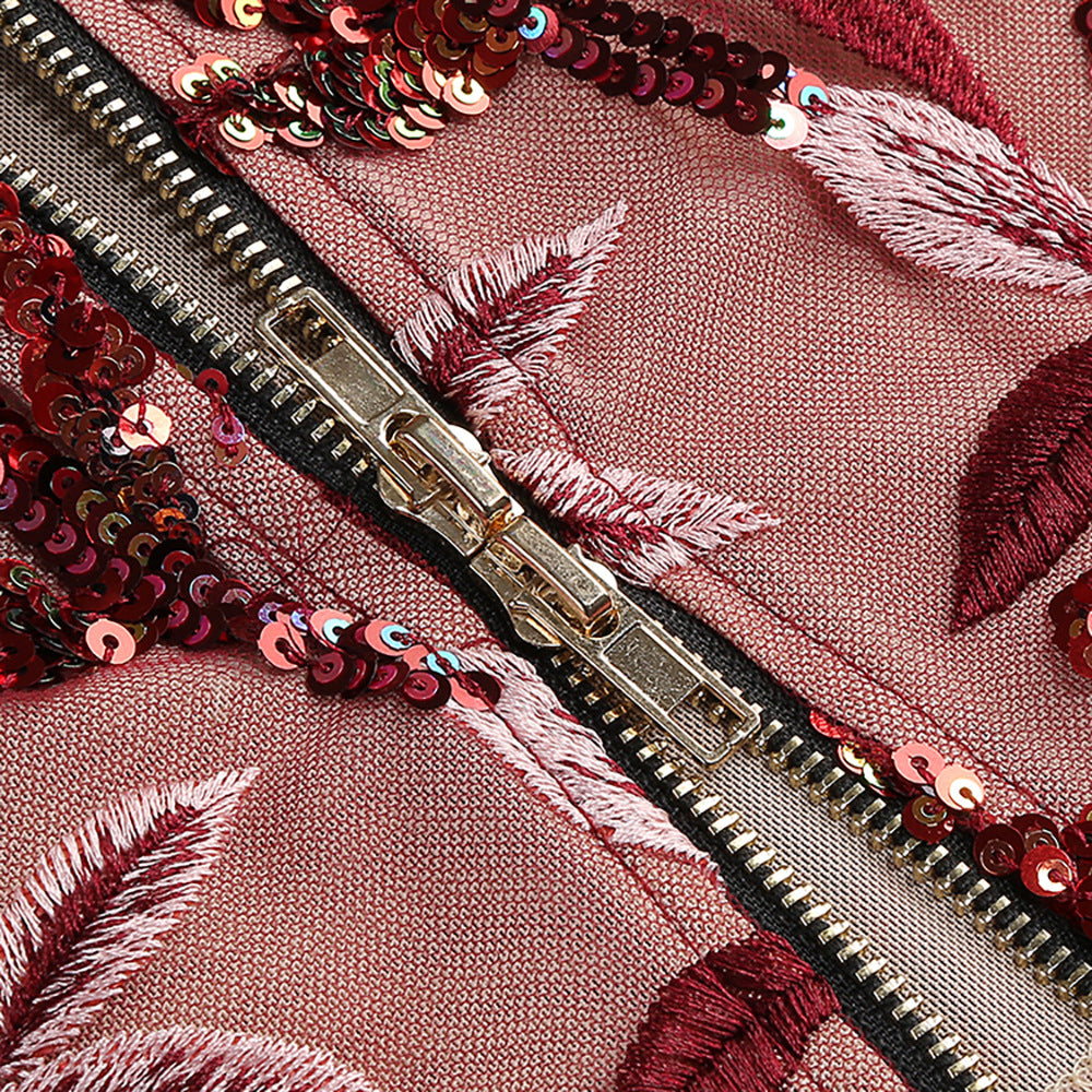 Emilia Off-Shoulder Floral Sequin Maxi Dress — Oli Amore