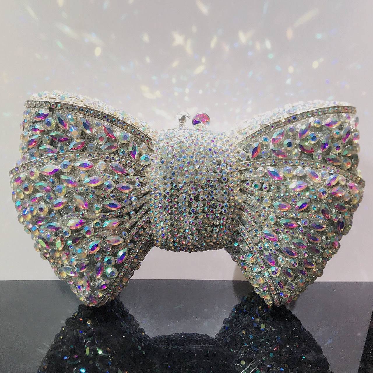 Carmina Crystal Bow Clutch