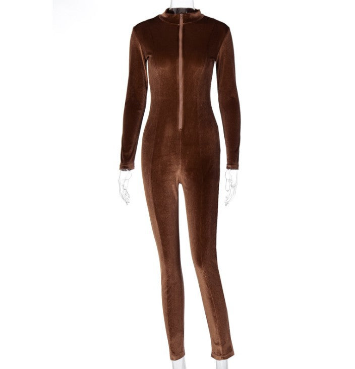 Cosima Velvet Catsuit Jumpsuit