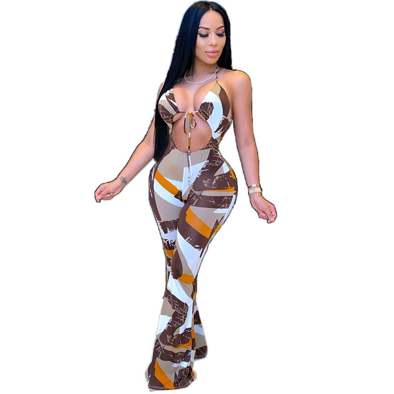 Candida Halter Neck Wide Leg Jumpsuit