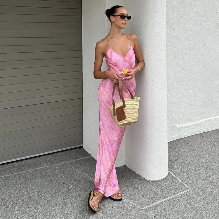 Rivella High-Slit Satin Maxi Skirt