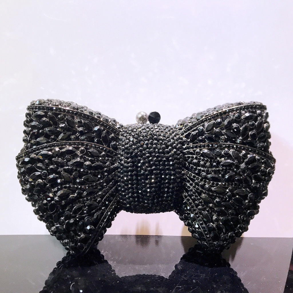 Carmina Crystal Bow Clutch