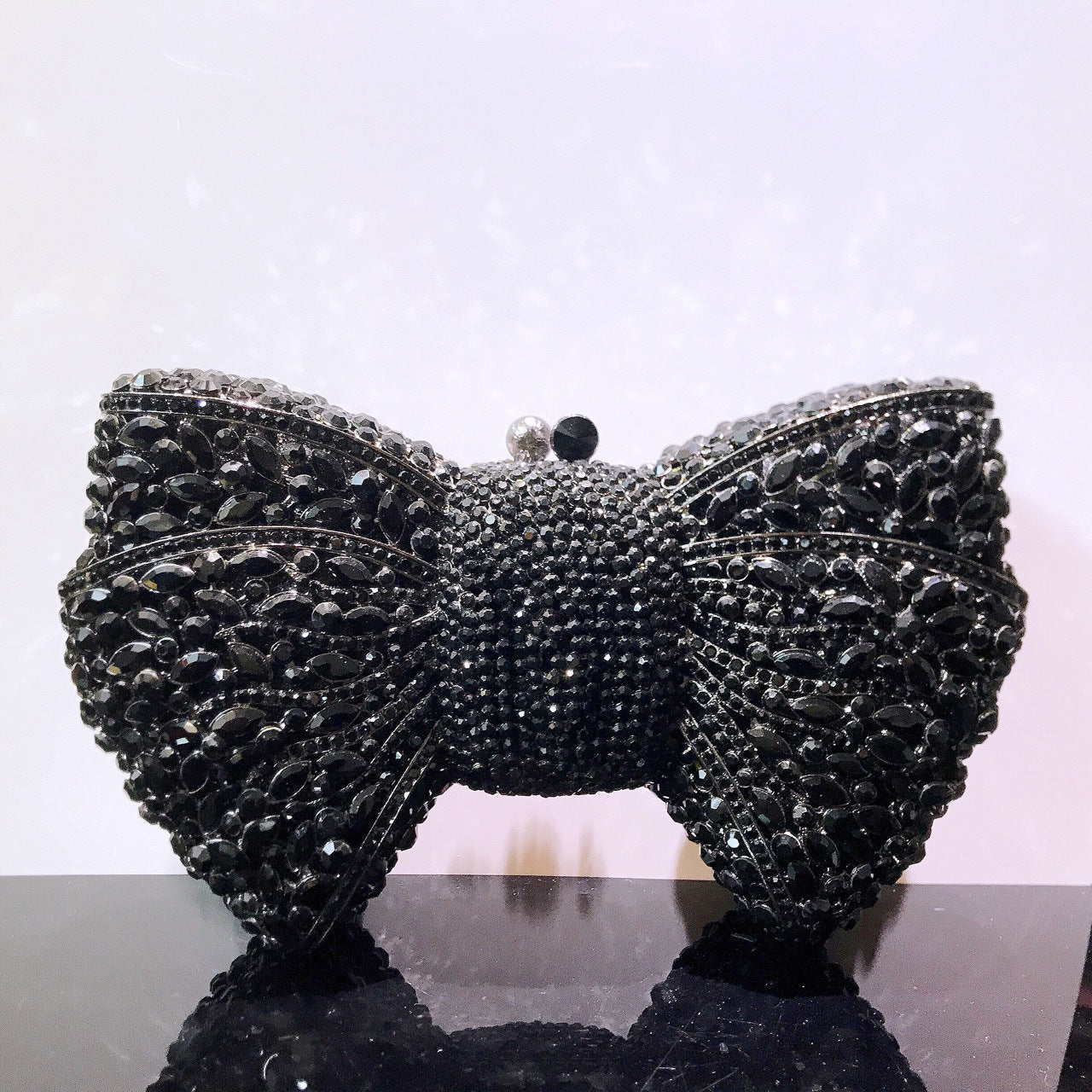 Carmina Crystal Bow Clutch