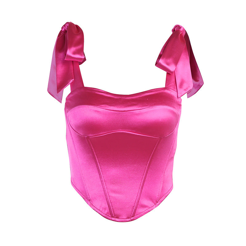 Berenice Satin Corset Bustier Top