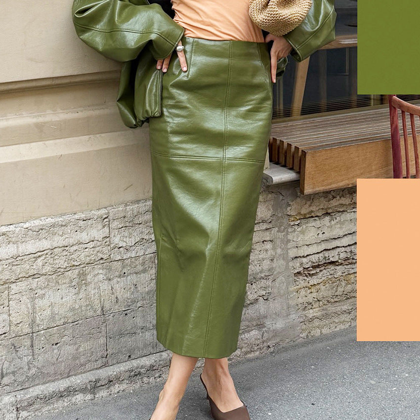 Clelia High-Waist Faux-Leather Pencil Midi Skirt
