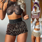 Serenella Sequin High-Waist Shorts