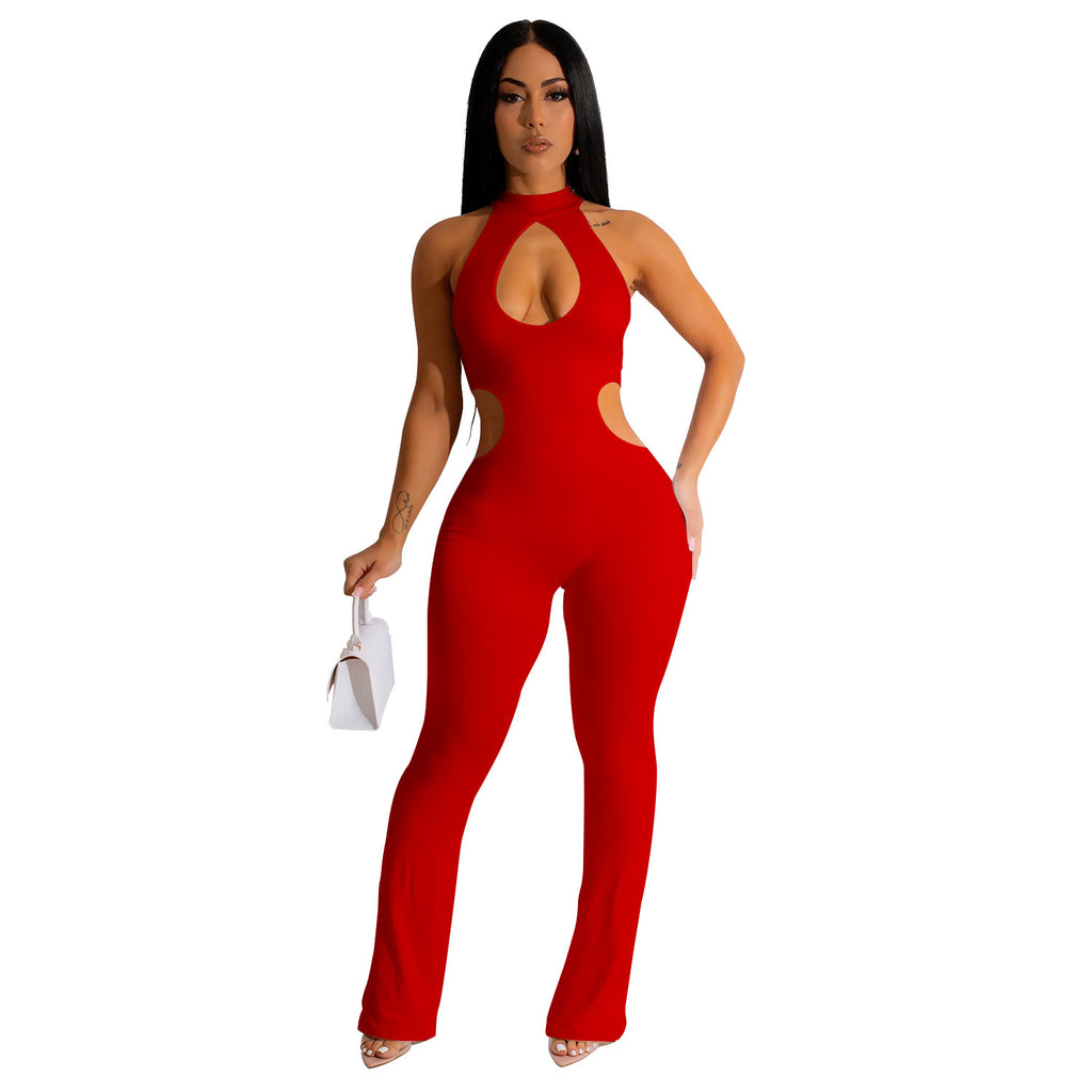 Petra Halter Cutout Bodycon Jumpsuit