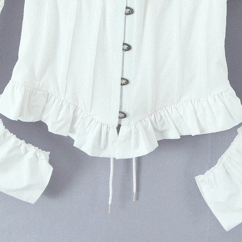Iride corset peplum top