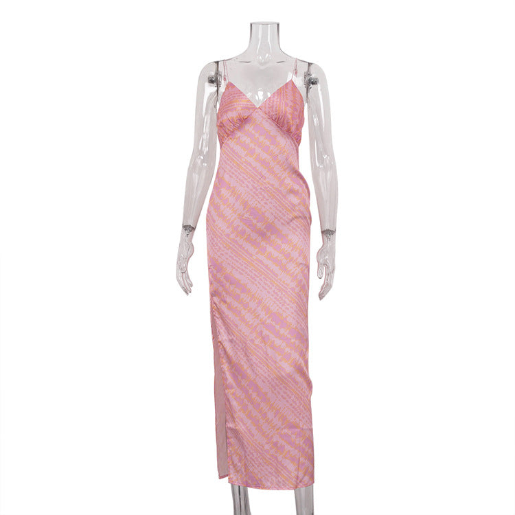 Rivella High-Slit Satin Maxi Skirt