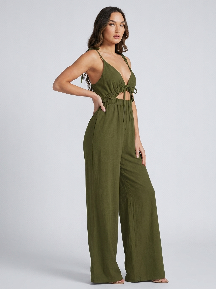 Agnese Cutout Jumpsuit on model