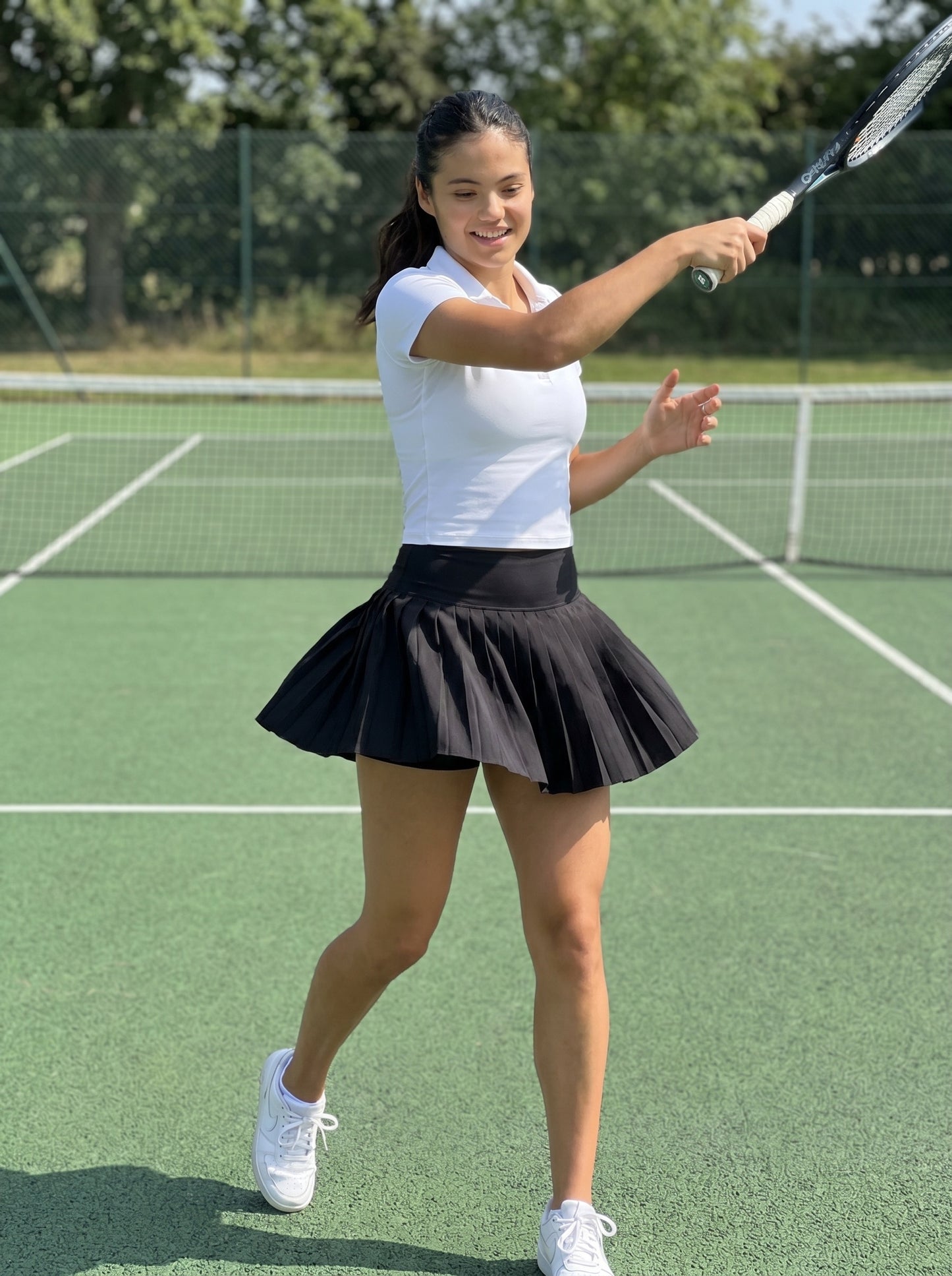 Alba Pleated Tennis Skort on model