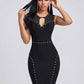 Alessia Studded Bandage Dress on model