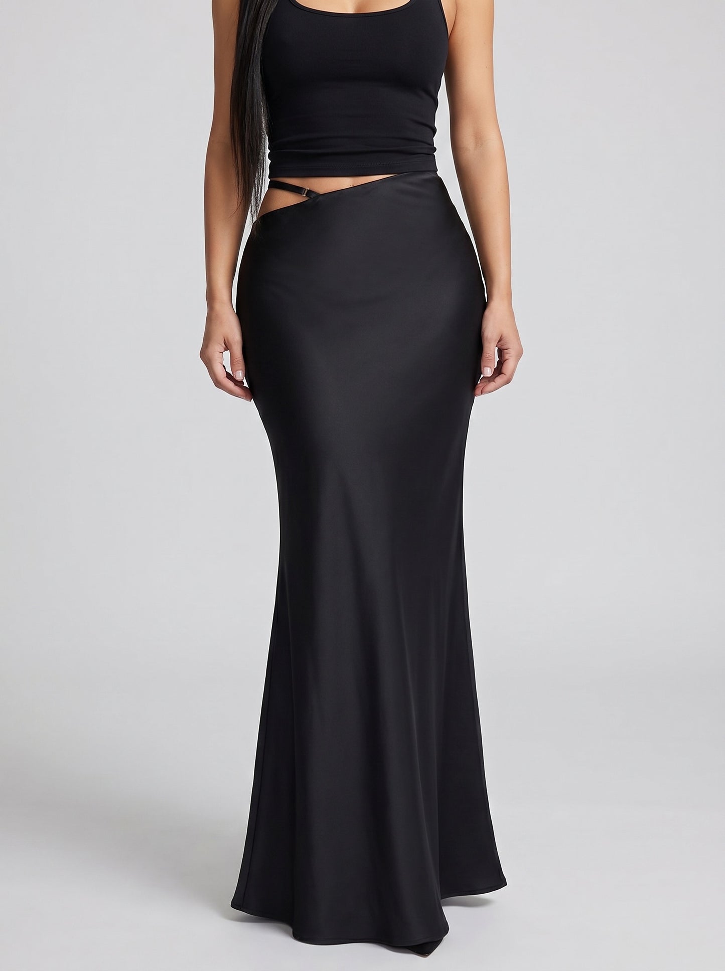 Allegra Bodycon Maxi Skirt on model