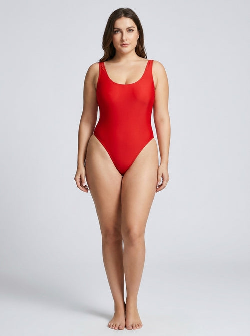 Amalfi High-Cut One-Piece Swimsuit on model