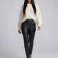 Ambra Faux Leather Pant on model
