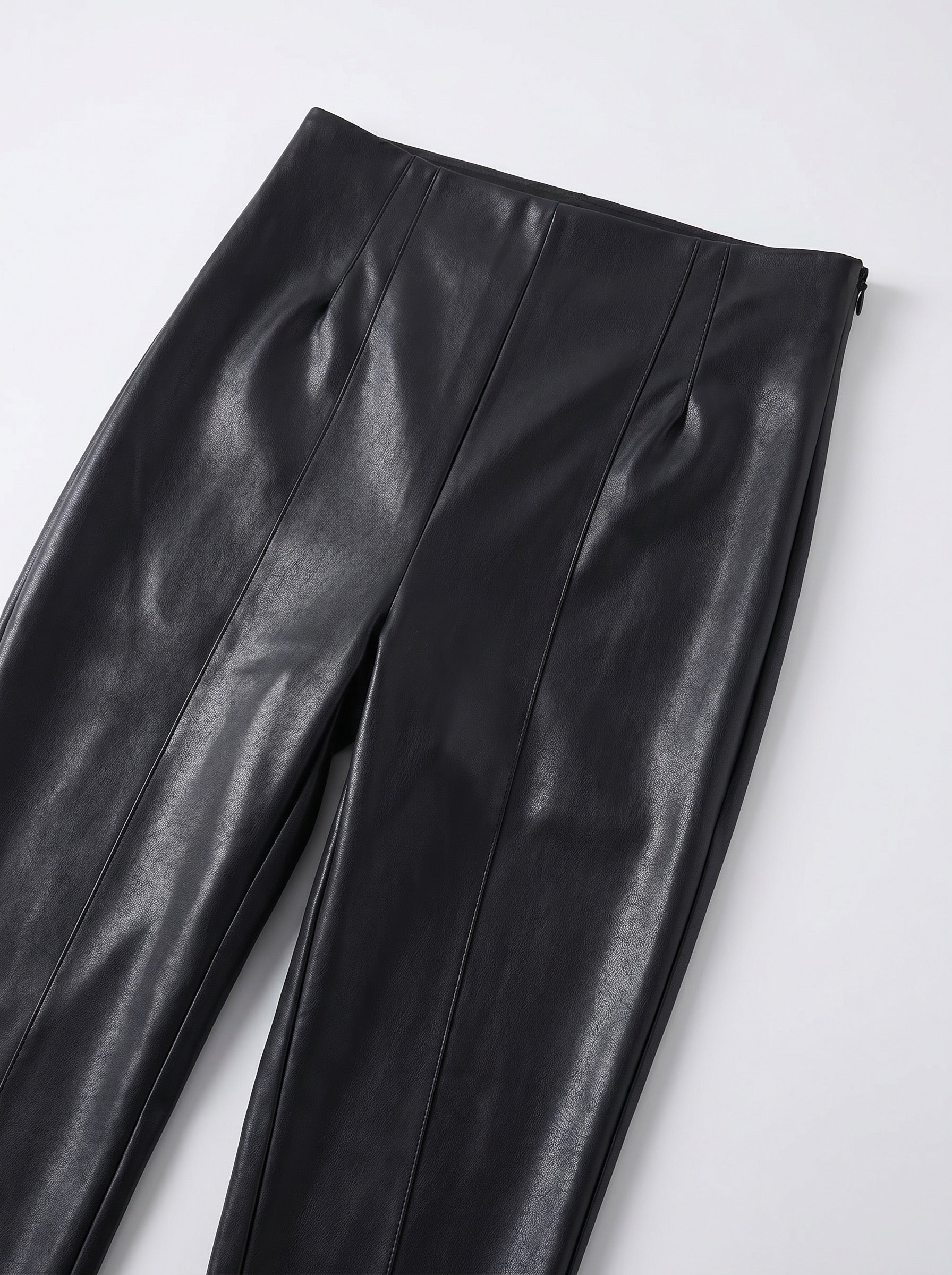 Ambra Faux Leather Pant on model