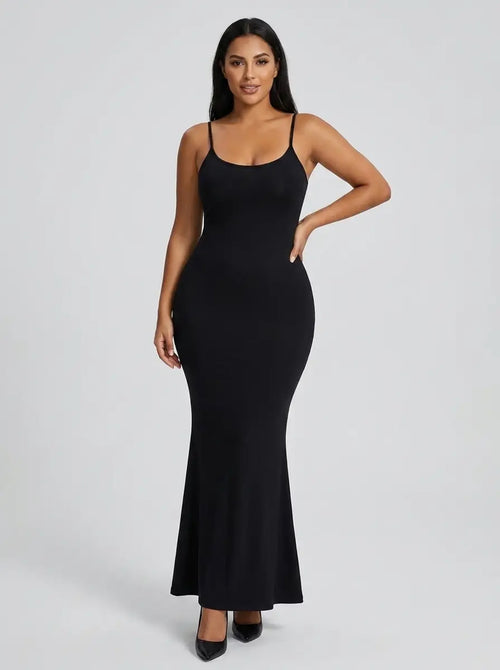 Aria Strappy Maxi Dress on model