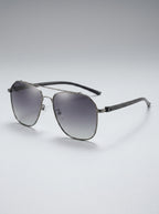 Aria Oversized Aviator Sunglasses on model