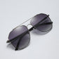 Aria Oversized Aviator Sunglasses on model