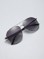 Aria Oversized Aviator Sunglasses on model