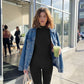 Aurora Ribbed Jumpsuit on model