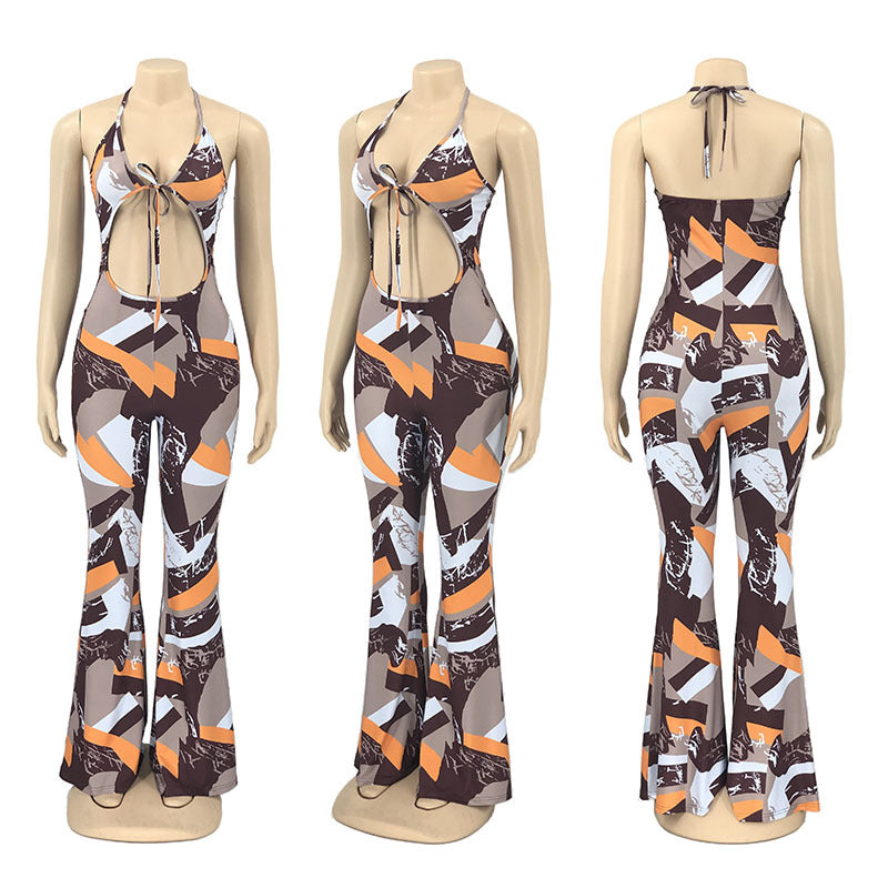 Candida Halter Neck Wide Leg Jumpsuit