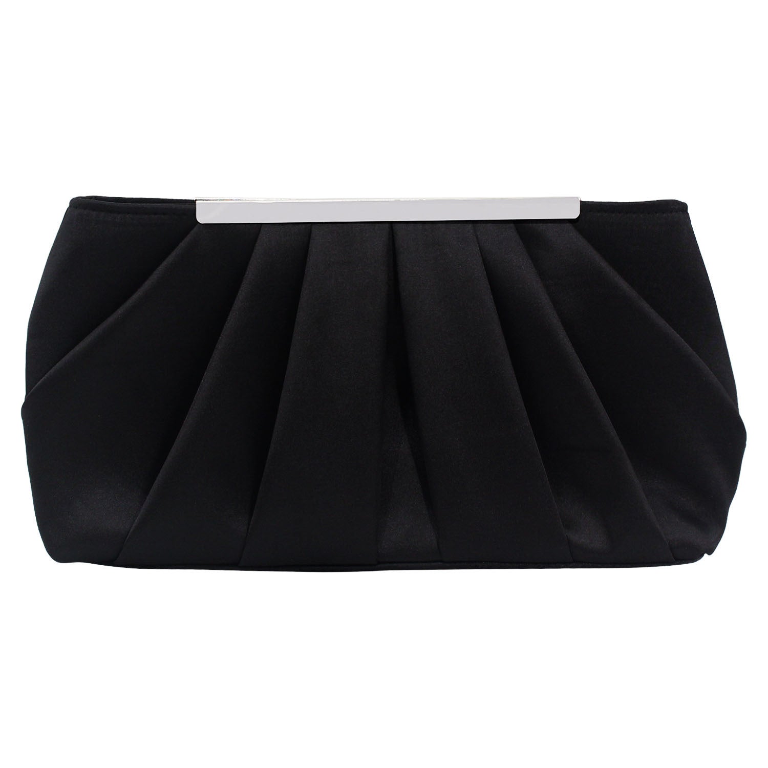 Tilde Pleated Satin Clutch