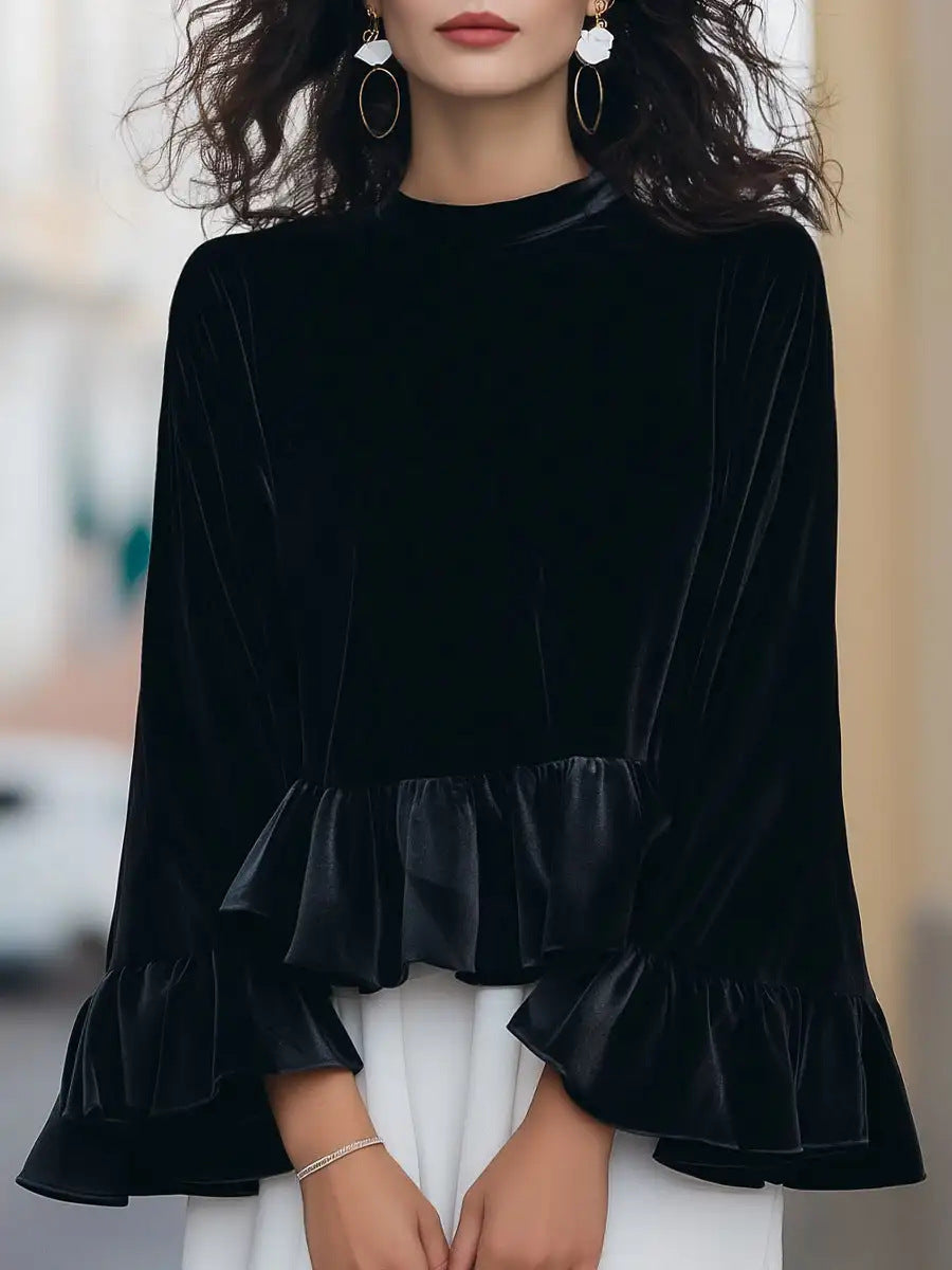 Eloisa Velvet Flute Top