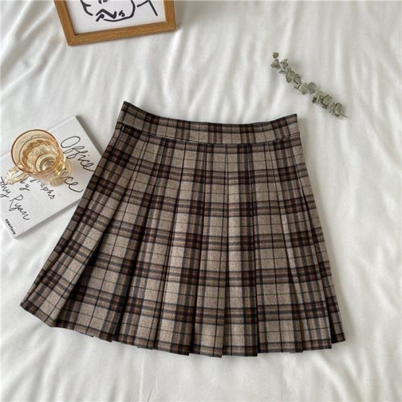 Mirabella Pleated Plaid Skirt