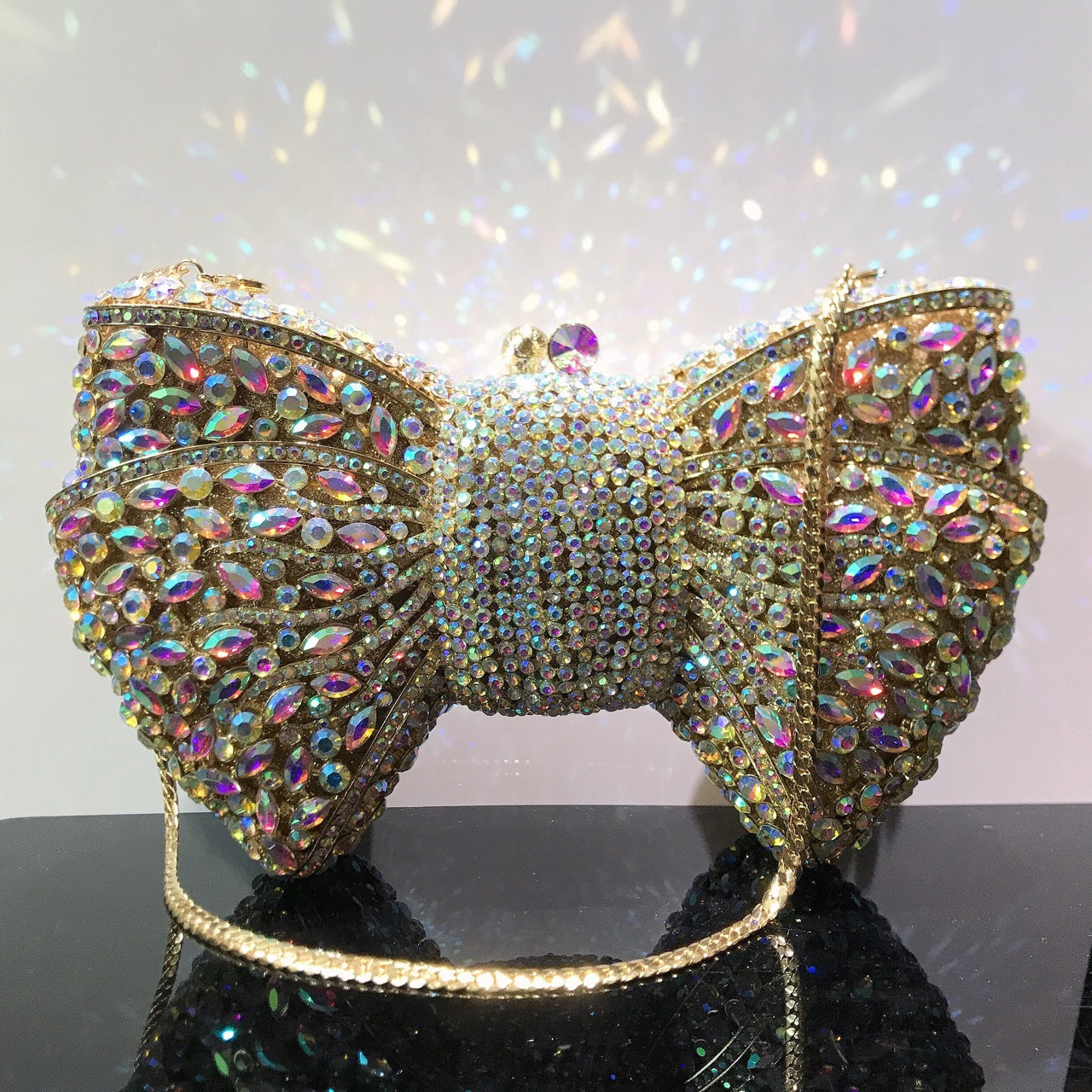 Carmina Crystal Bow Clutch