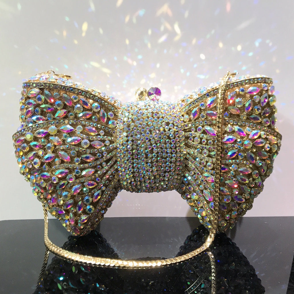 Carmina Crystal Bow Clutch