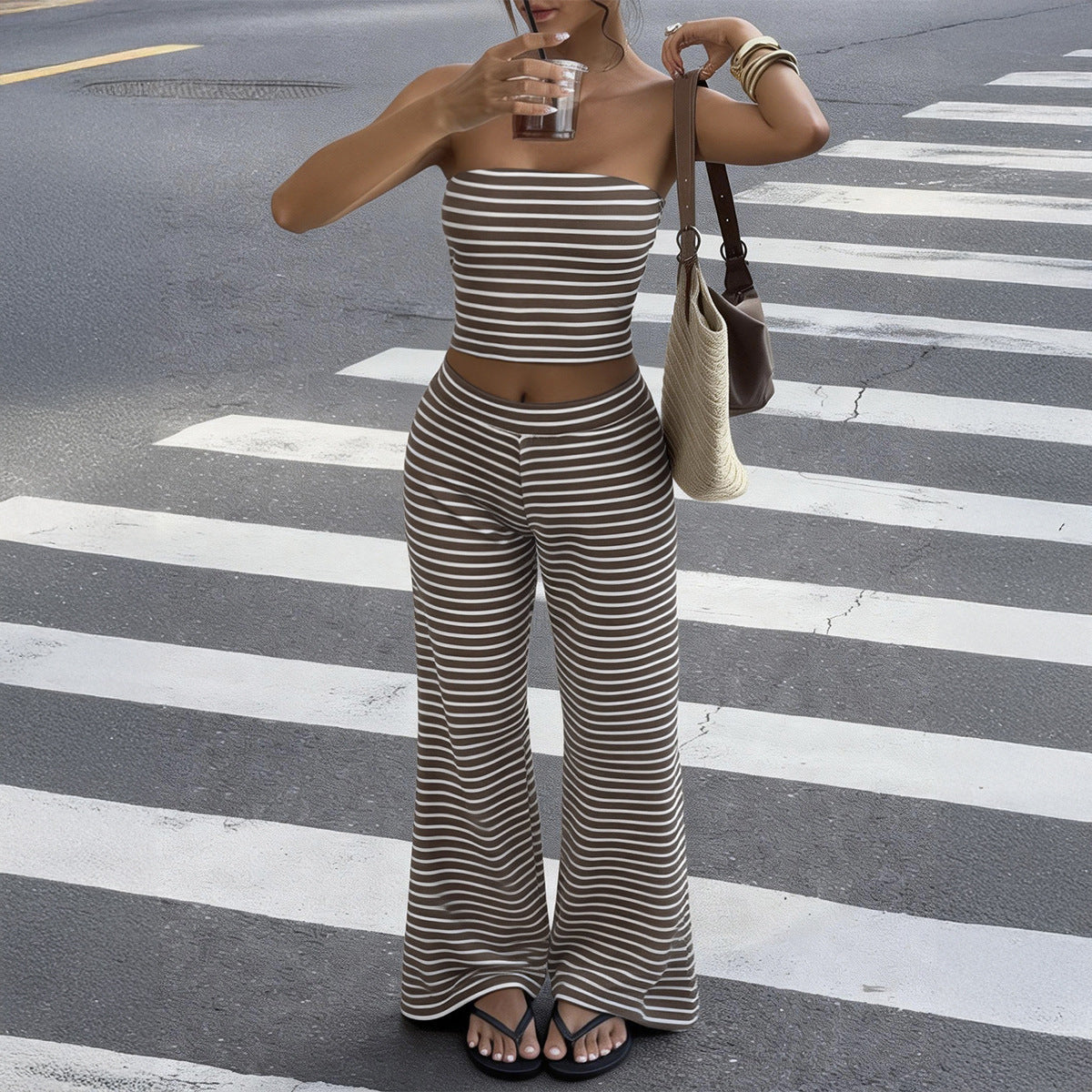 Serena Striped Two-Piece Set