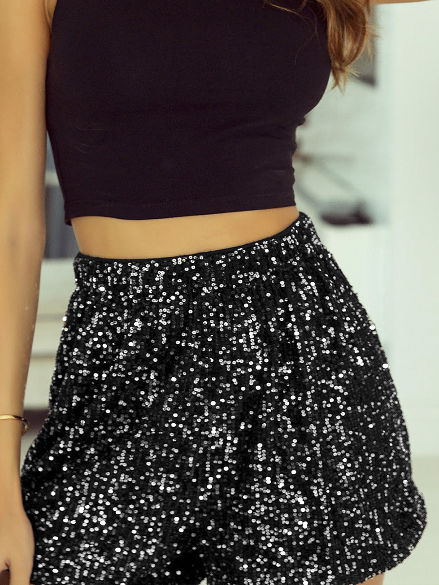 Vittoriana High Waist Sequin Shorts