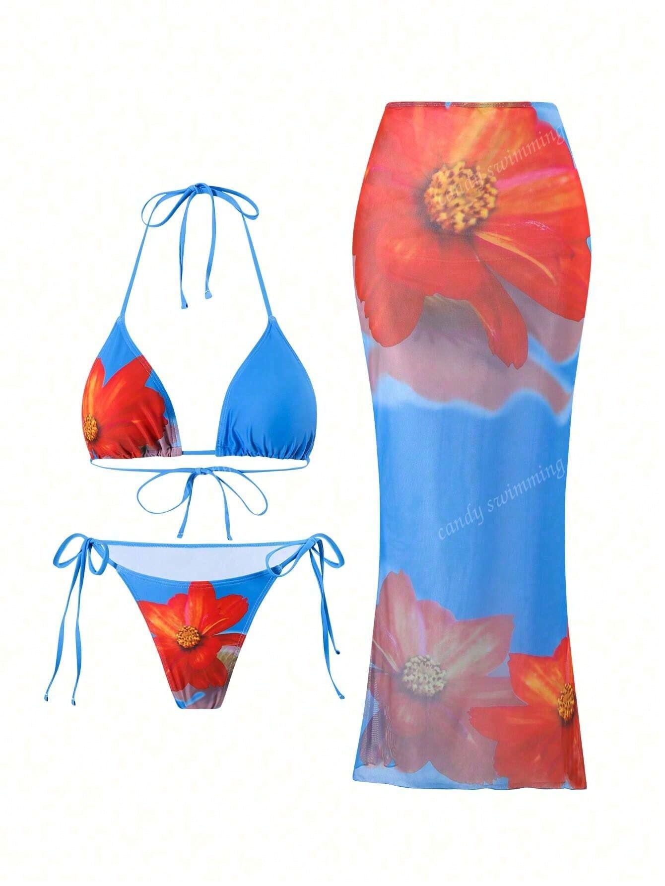 Isla Floral Bikini & Sarong Set