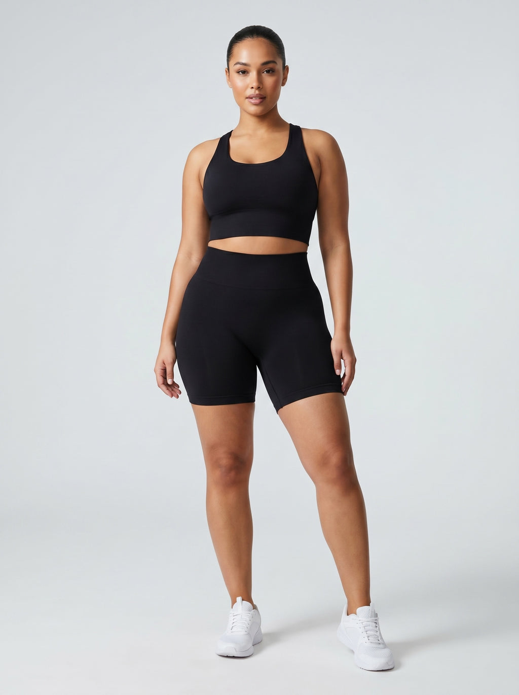 Bay High-Waist Biker Short on model