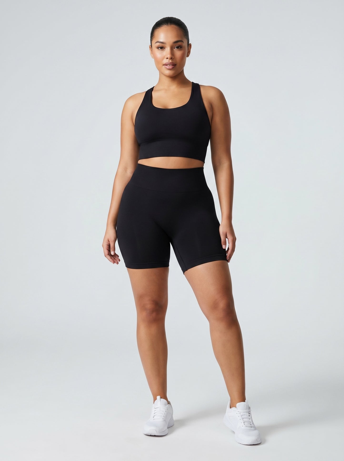Bay High-Waist Biker Short on model