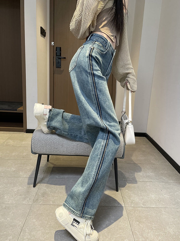 Isaura Vintage-Wash High-Waist Wide-Leg Jeans