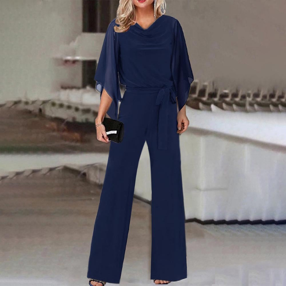 Ippolita Chiffon-Sleeve Wide-Leg Jumpsuit