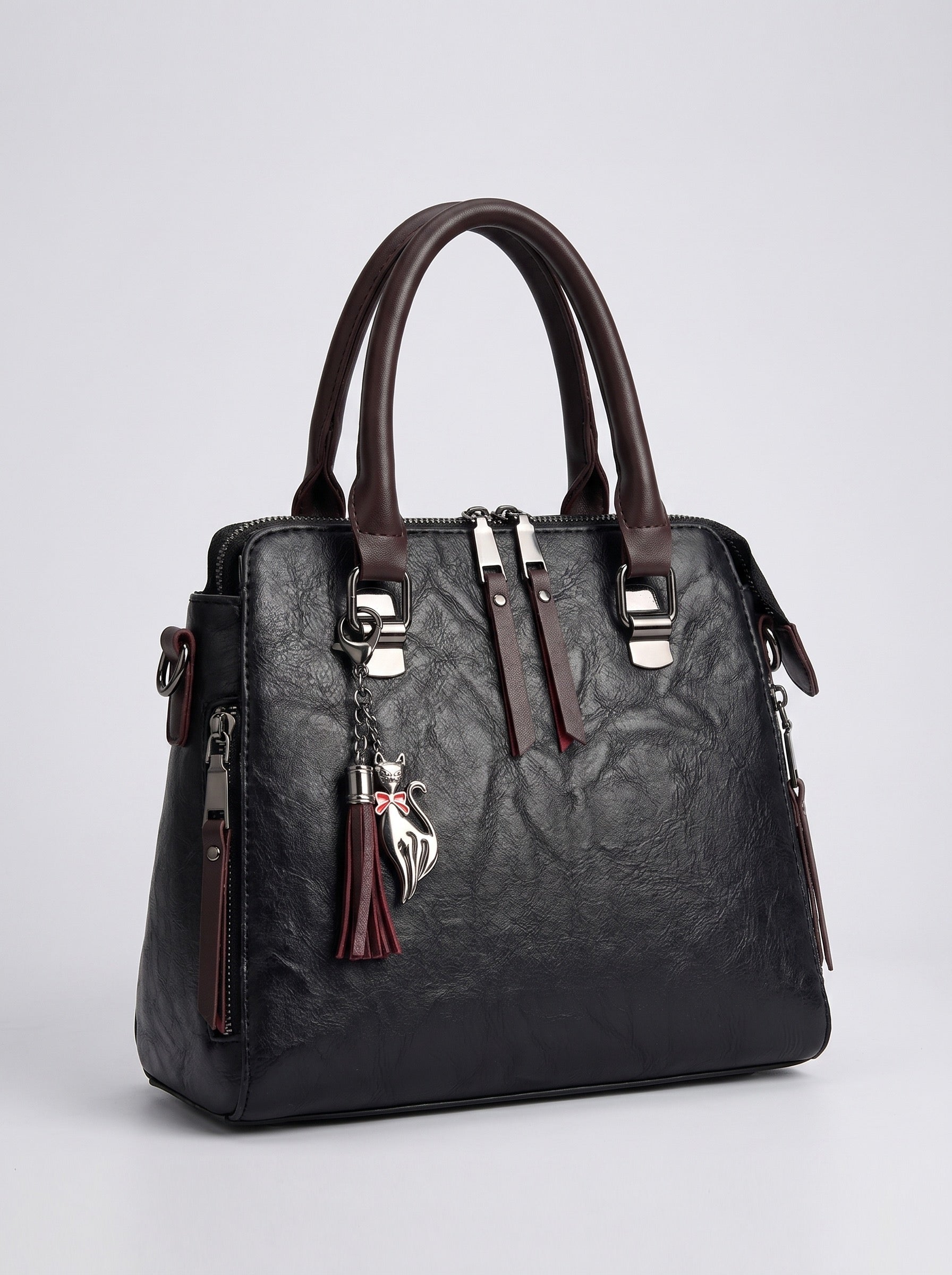 Beatrice Top-Handle Satchel on model