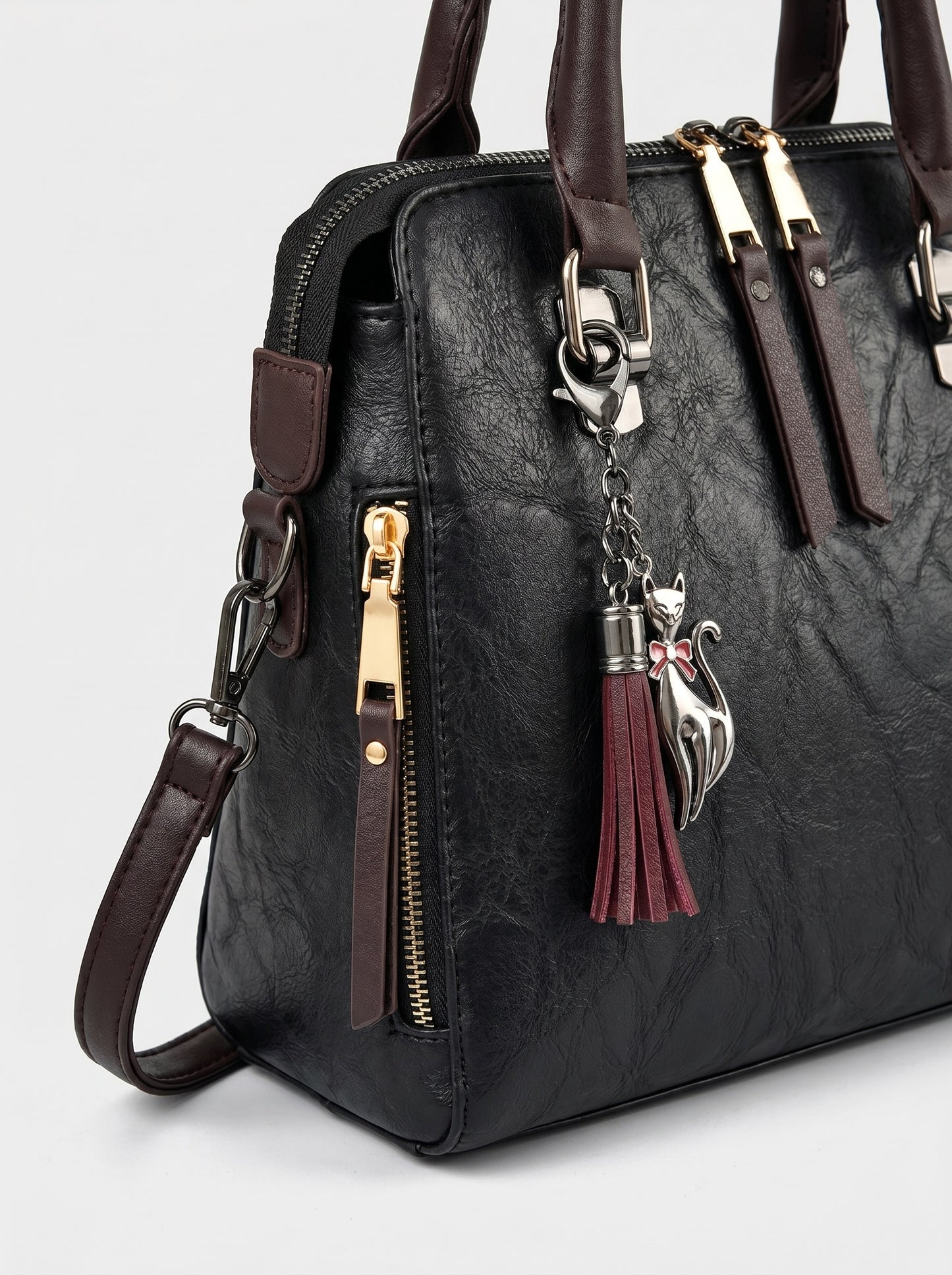 Beatrice Top-Handle Satchel on model
