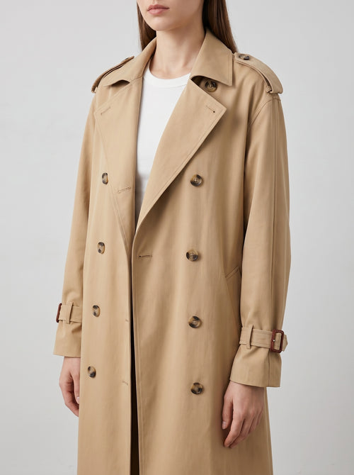 Beatrice Classic Trench Coat on model