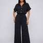 Bianca Collared Wide-Leg Jumpsuit on model